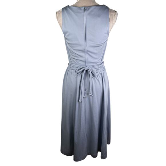 Alison Ayres Vintage Dress 10 Sleeveless Midi USA 60s70s - Picture 11 of 14